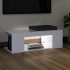 Mueble de TV con luces LED blanco 90x39x30