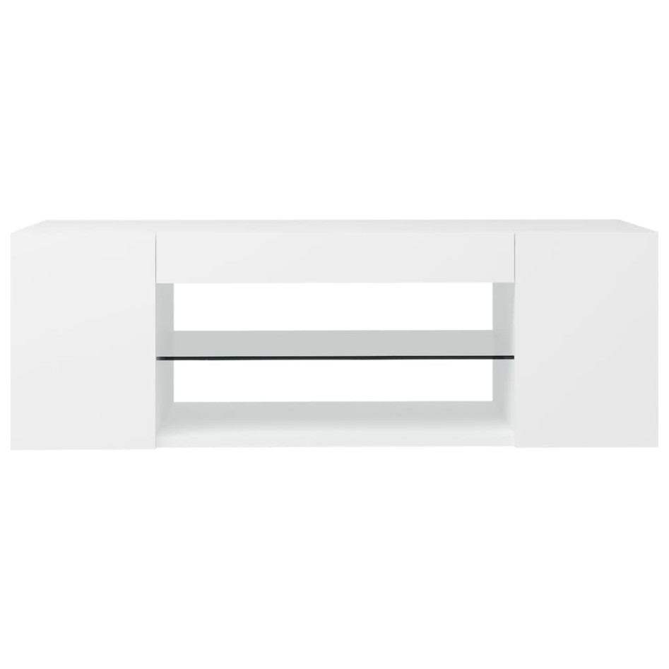 Mueble de TV con luces LED blanco 90x39x30