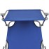 Tumbona plegable con capota acero y tela
