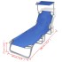 Tumbona plegable con capota acero y tela