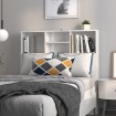 Mueble cabecero blanco brillante 100x19x103,5 cm