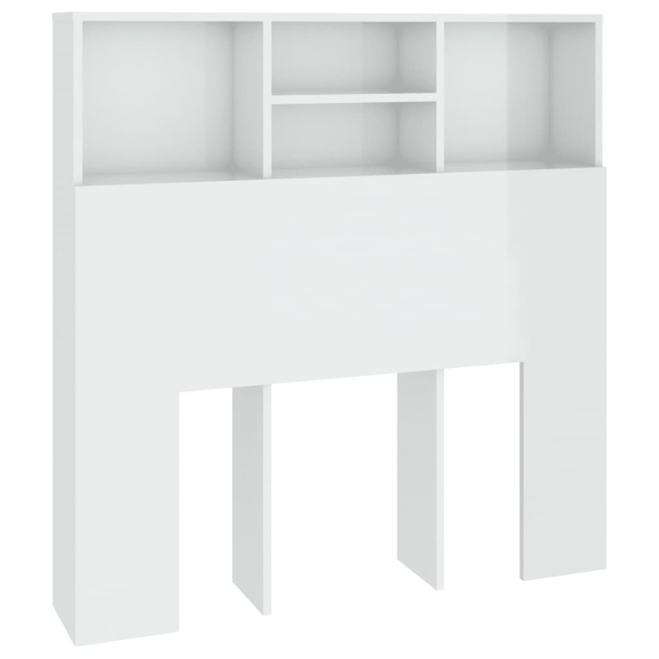 Mueble cabecero blanco brillante 100x19x103,5