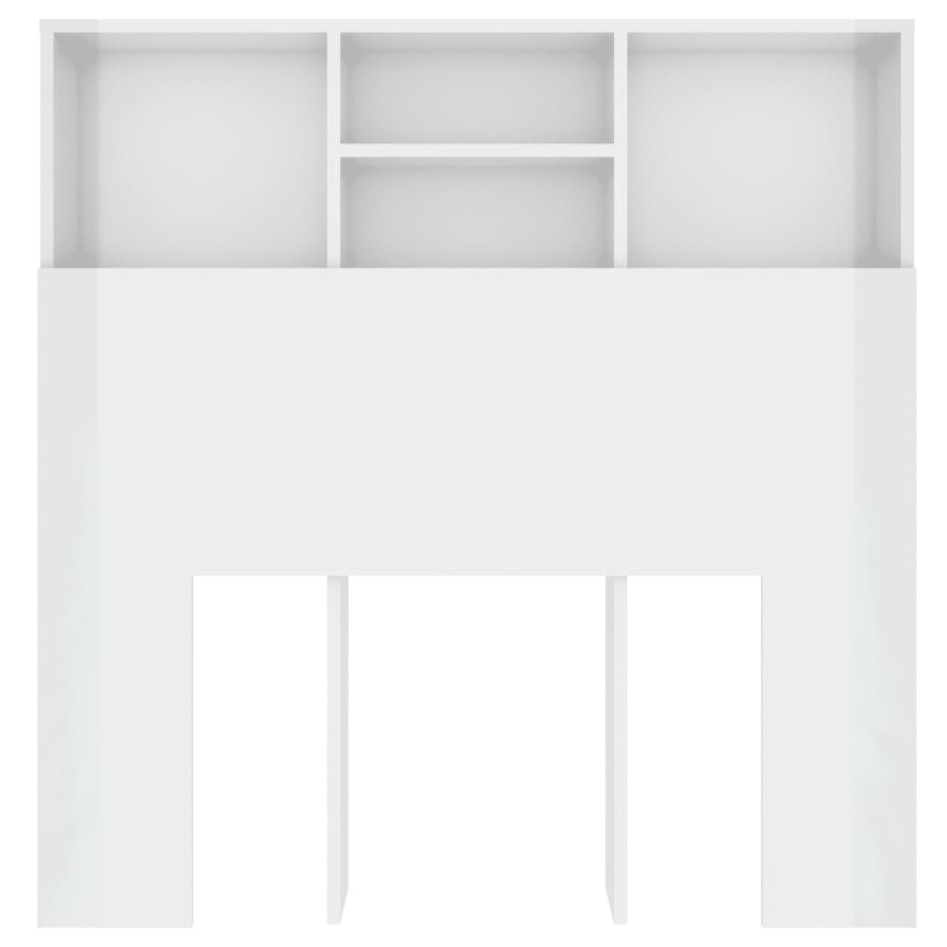 Mueble cabecero blanco brillante 100x19x103,5