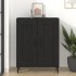 Aparador de madera contrachapada negro 69,5x34x90