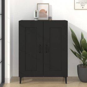 Aparador de madera contrachapada negro 69,5x34x90