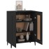 Aparador de madera contrachapada negro 69,5x34x90