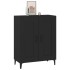Aparador de madera contrachapada negro 69,5x34x90