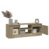 Mueble de TV con puerta roble Sonoma 102x30x36