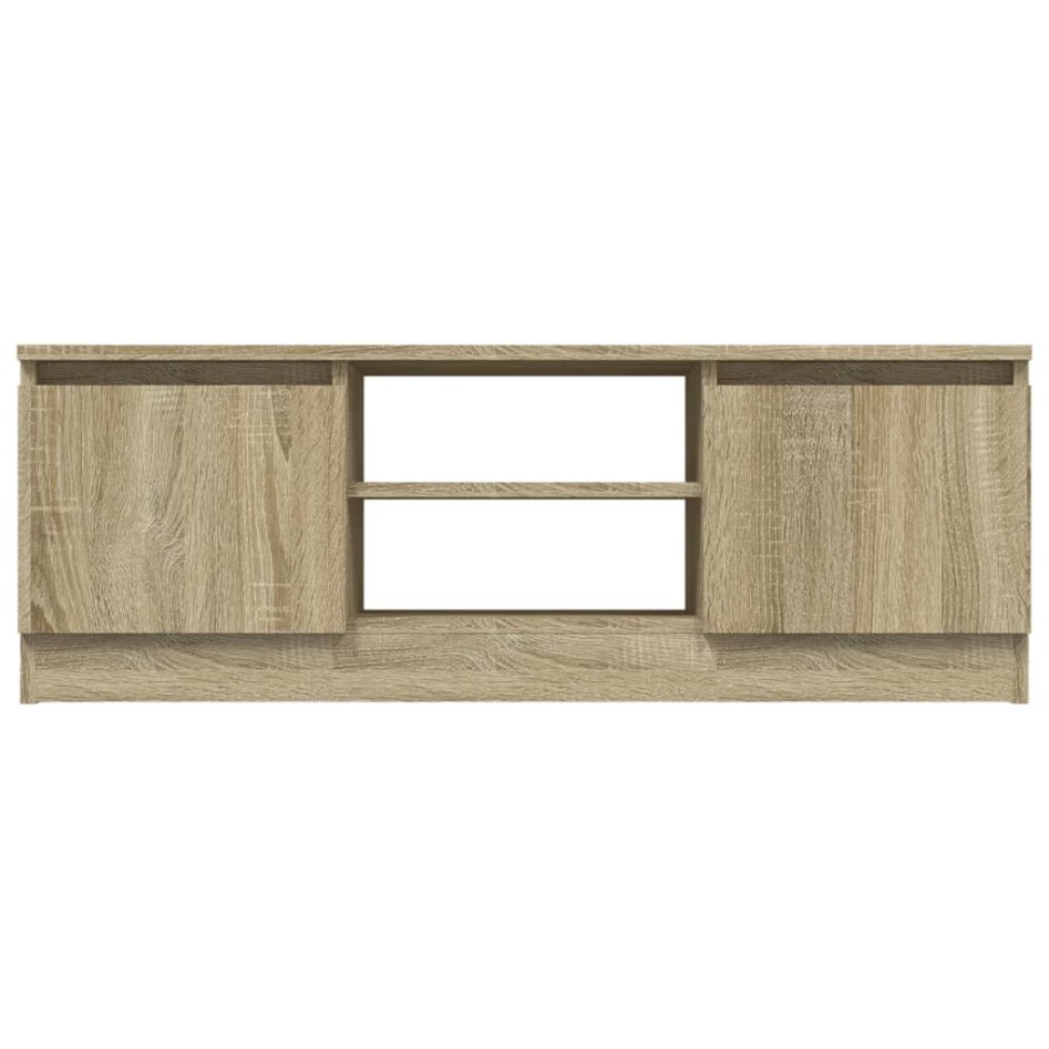 Mueble de TV con puerta roble Sonoma 102x30x36