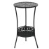 VidaXL Mesa bistró de metal negra 40x70
