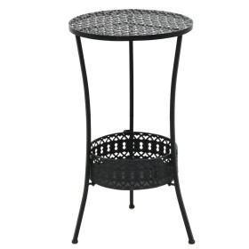VidaXL Mesa bistró de metal negra 40x70