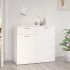 Aparador de madera contrachapada blanco 80x36x75