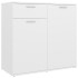 Aparador de madera contrachapada blanco 80x36x75