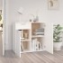 Aparador de madera contrachapada blanco 80x36x75