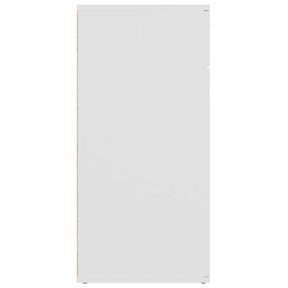 Aparador de madera contrachapada blanco 80x36x75