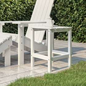 Mesa de jardín Adirondack HDPE blanca 38x38x46
