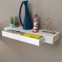 Estante flotante pared con 1 cajón MDF blanco para