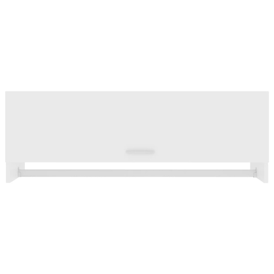 Armario de madera contrachapada blanco 100x32,5x35