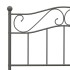 Estructura de cama sin colchón metal gris 90x200