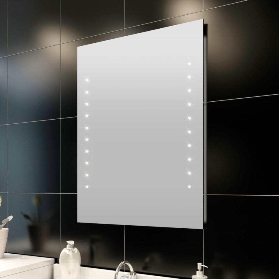 Espejo de pared con luces LED 60x80