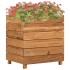 Arriate elevado madera de teca reciclada y acero 50x40x55