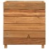 Arriate elevado madera de teca reciclada y acero 50x40x55