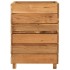 Arriate elevado madera de teca reciclada y acero 50x40x55