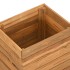 Arriate elevado madera de teca reciclada y acero 50x40x55