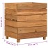 Arriate elevado madera de teca reciclada y acero 50x40x55