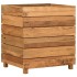 Arriate elevado madera de teca reciclada y acero 50x40x55