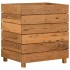 Arriate elevado madera de teca reciclada y acero 50x40x55