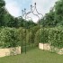 Arcos de jardín 2 uds acero negro 120x38x260