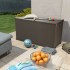 Caja de almacenamiento de jardín marrón ratán PP 120x56x63