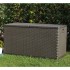 Caja de almacenamiento de jardín marrón ratán PP 120x56x63