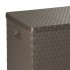 Caja de almacenamiento de jardín marrón ratán PP 120x56x63