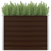 Mesa de cultivo de acero galvanizado marrón 100x100x77 cm