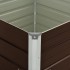 Mesa de cultivo de acero galvanizado marrón 100x100x77