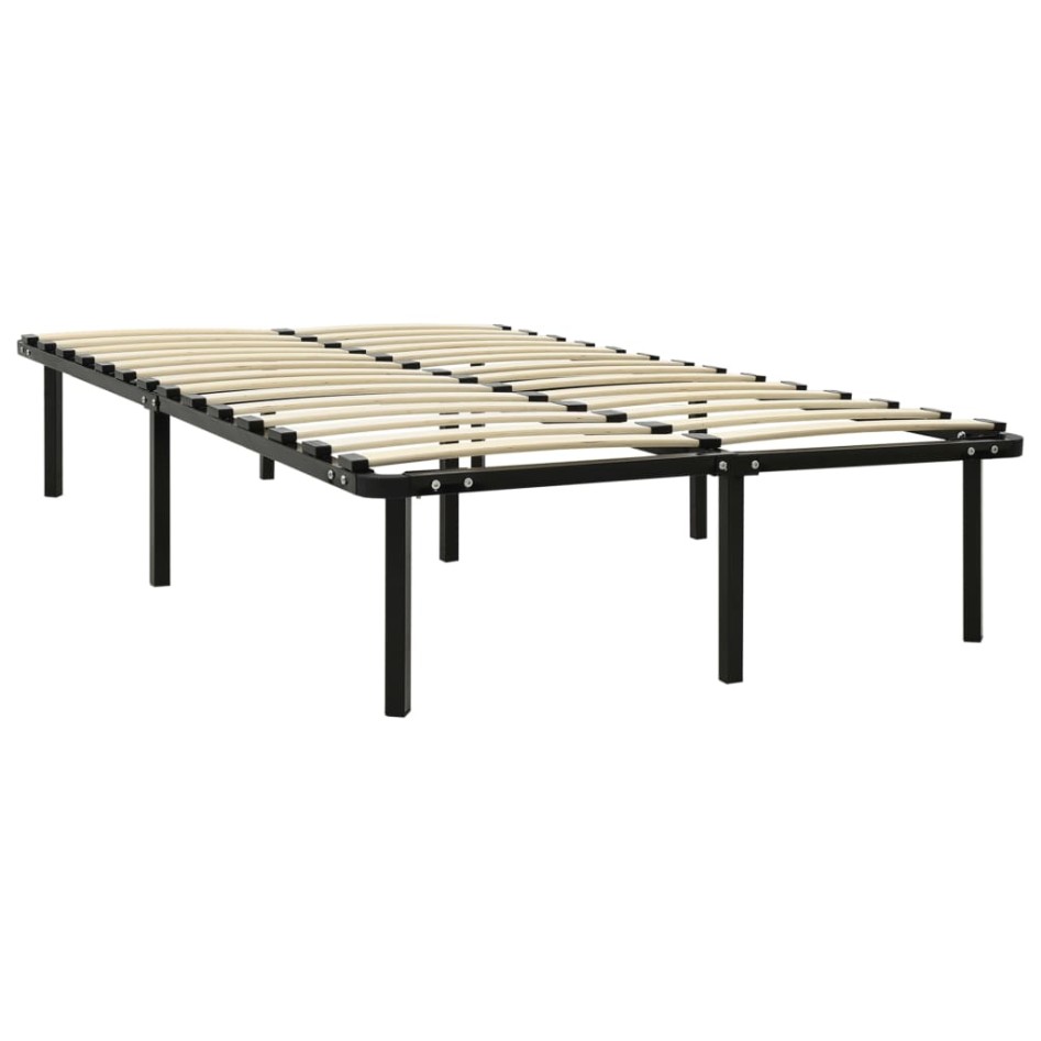 Estructura de cama sin colchón metal negro 140x200