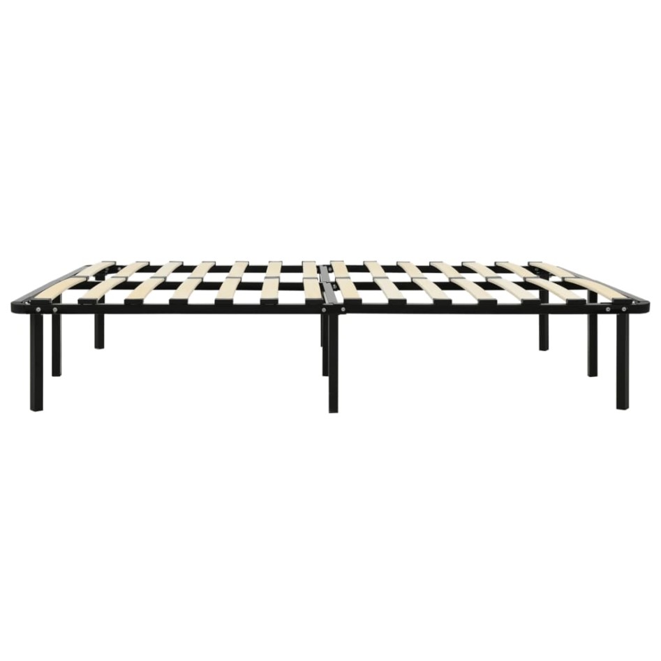 Estructura de cama sin colchón metal negro 140x200