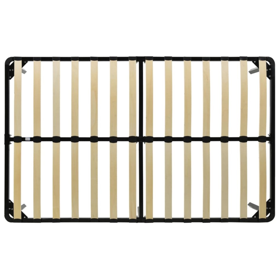 Estructura de cama sin colchón metal negro 140x200