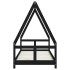 Estructura de cama para niños madera de pino negro 80x200
