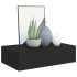 Estantes de pared con cajón 2 uds MDF negro 40x23,5x10