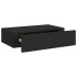 Estantes de pared con cajón 2 uds MDF negro 40x23,5x10