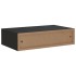 Estantes de pared con cajón 2 uds MDF negro 40x23,5x10