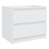 Mesita de noche madera contrachapada blanco 50x39x43,5