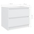 Mesita de noche madera contrachapada blanco 50x39x43,5