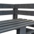 Banco esquinero de palés para jardín madera