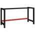 Banco de trabajo estructura metal negro y rojo 150x57x79