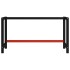 Banco de trabajo estructura metal negro y rojo 150x57x79