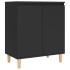 Aparador con patas madera contrachapada negro 60x35x70